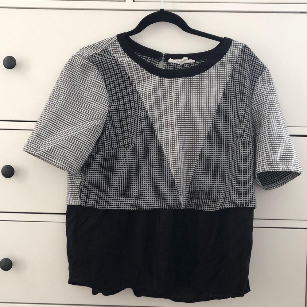 BCBGeneration black peplum top - size large